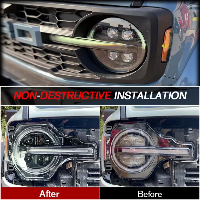 Ford bronco LED headlights