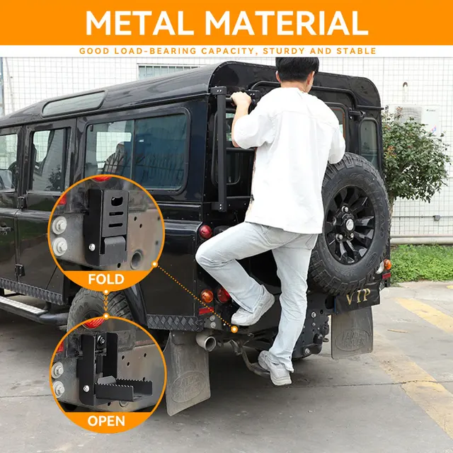 Rear tailgate ladder