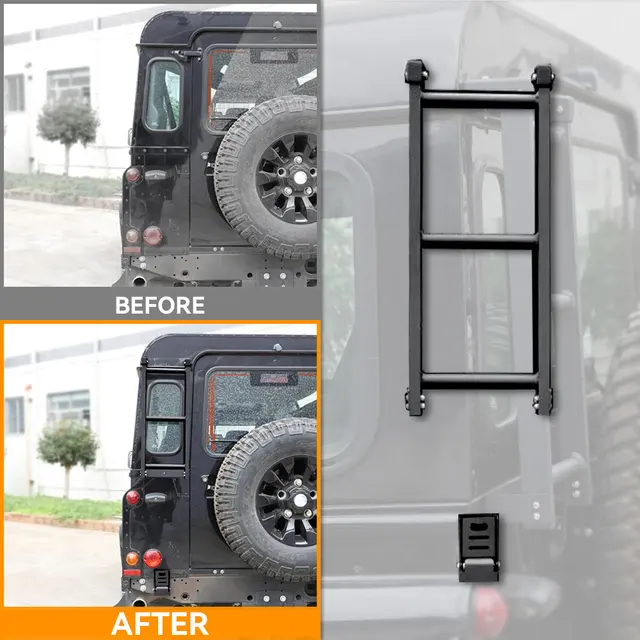 Rear tailgate ladder