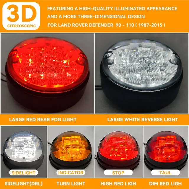 10pcs smoke round light