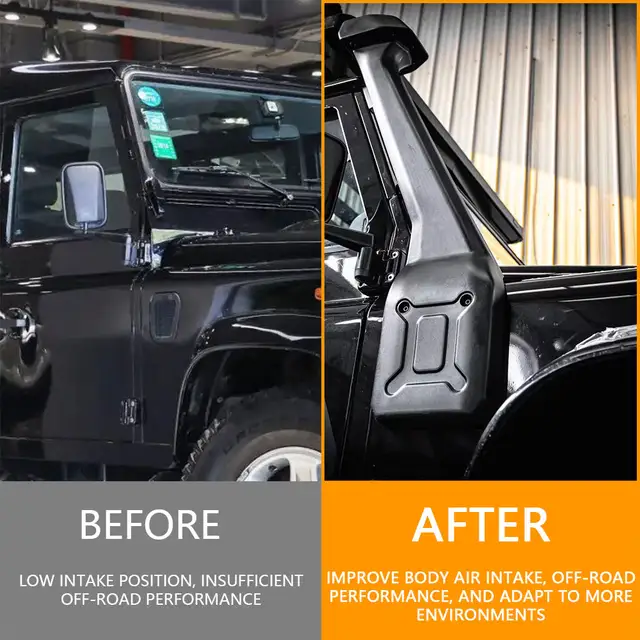 Snorkle air intake for landrover defender.
