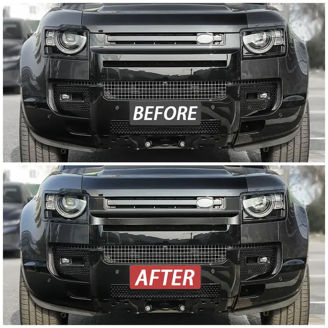 Real carbon fiber grill frame for landrover defender.