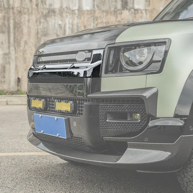 Real carbon fiber grill frame for landrover defender.