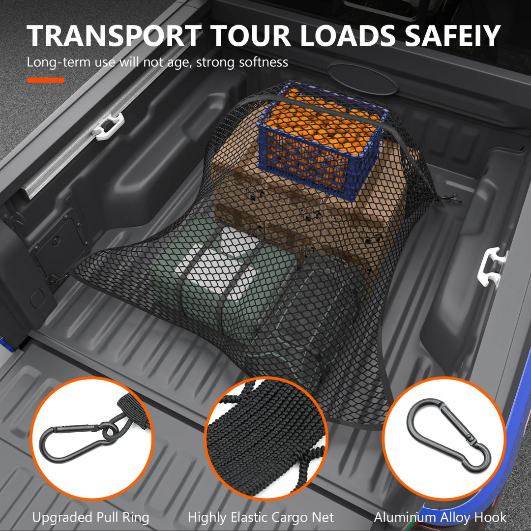 Elastic cargo net universal for trucks