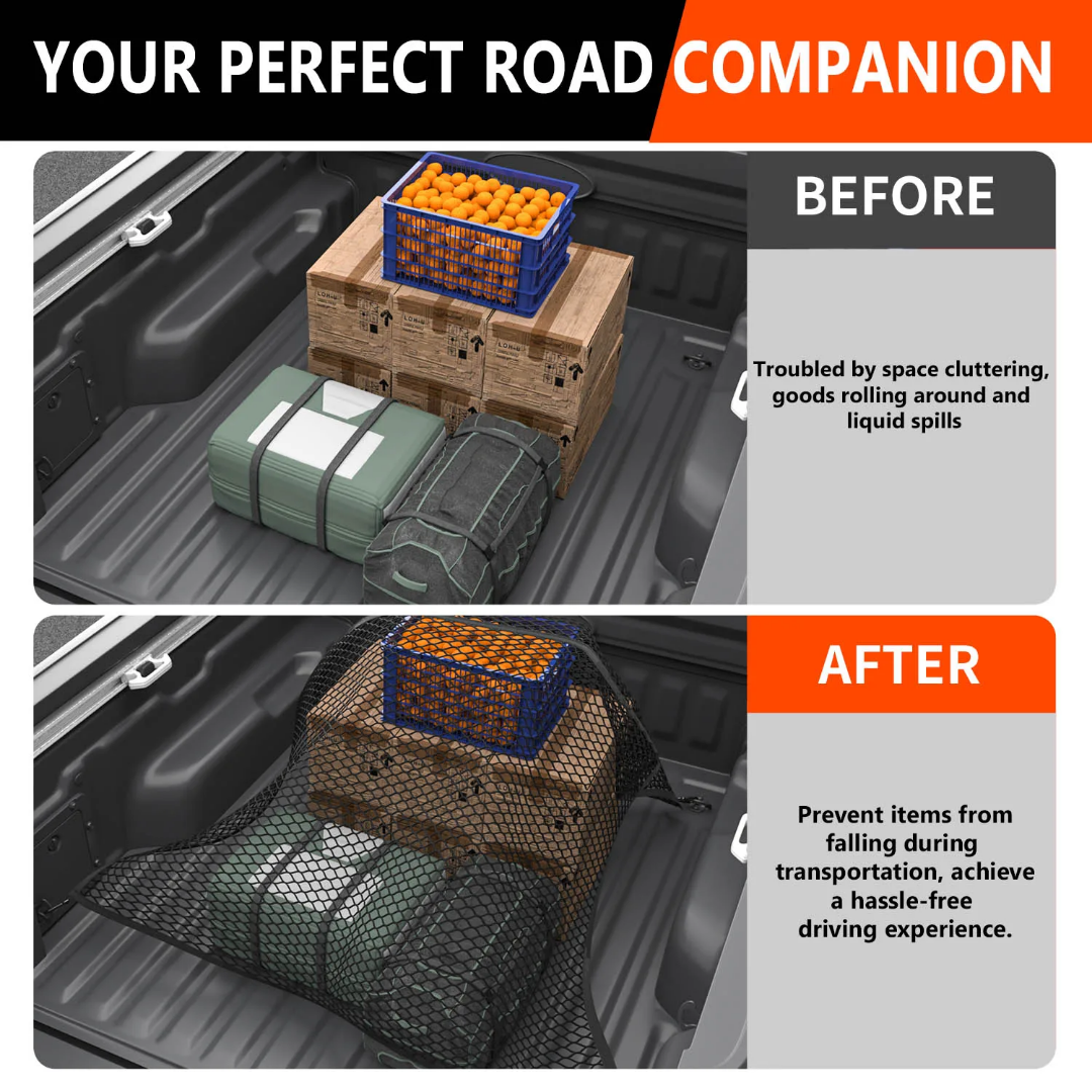 Elastic cargo net universal for trucks