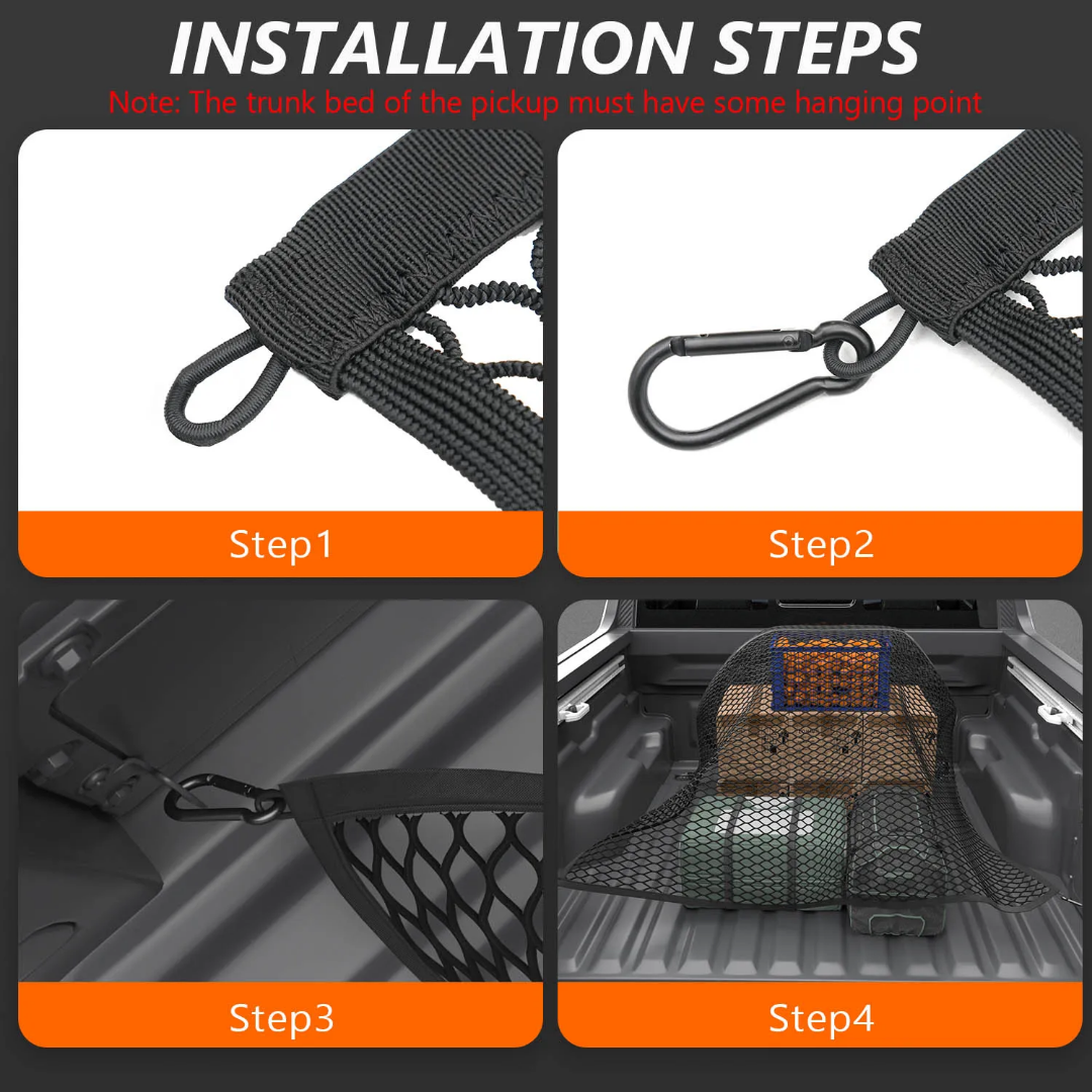 Elastic cargo net universal for trucks