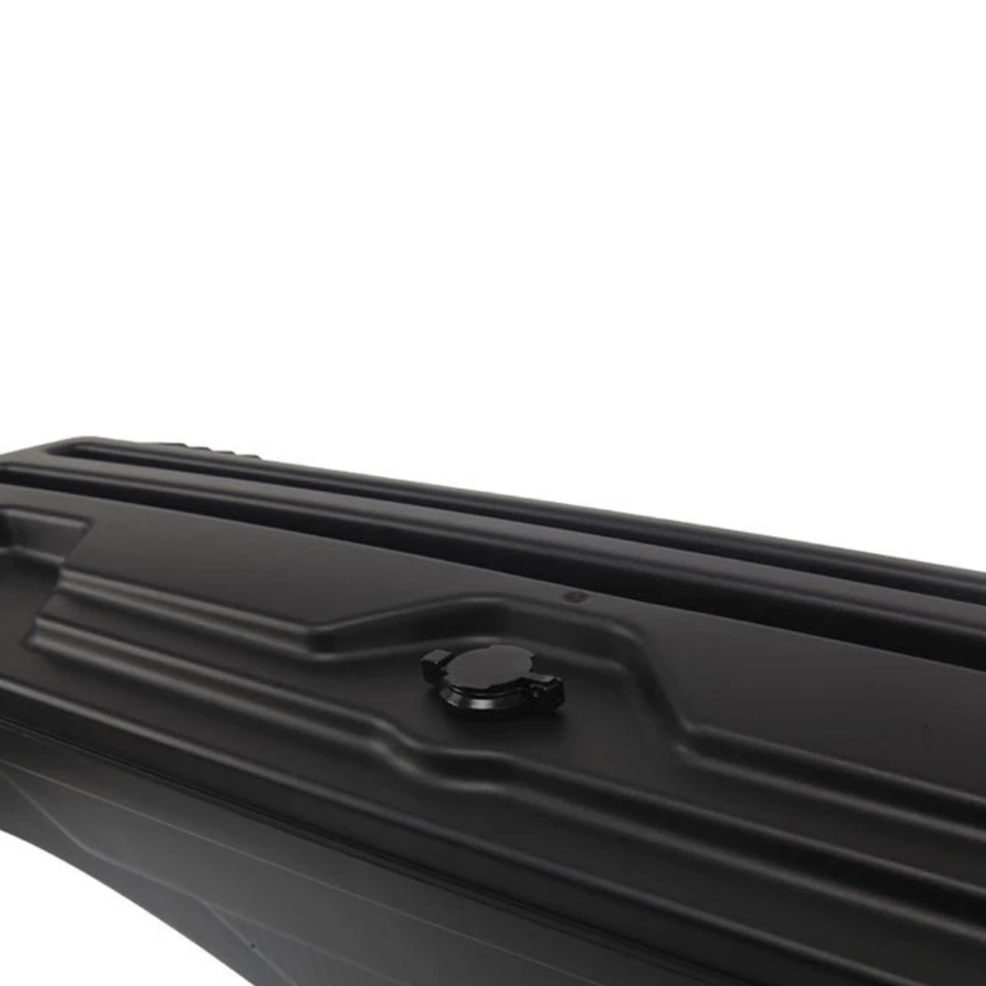 Truck bed storage lockable toolbox.
