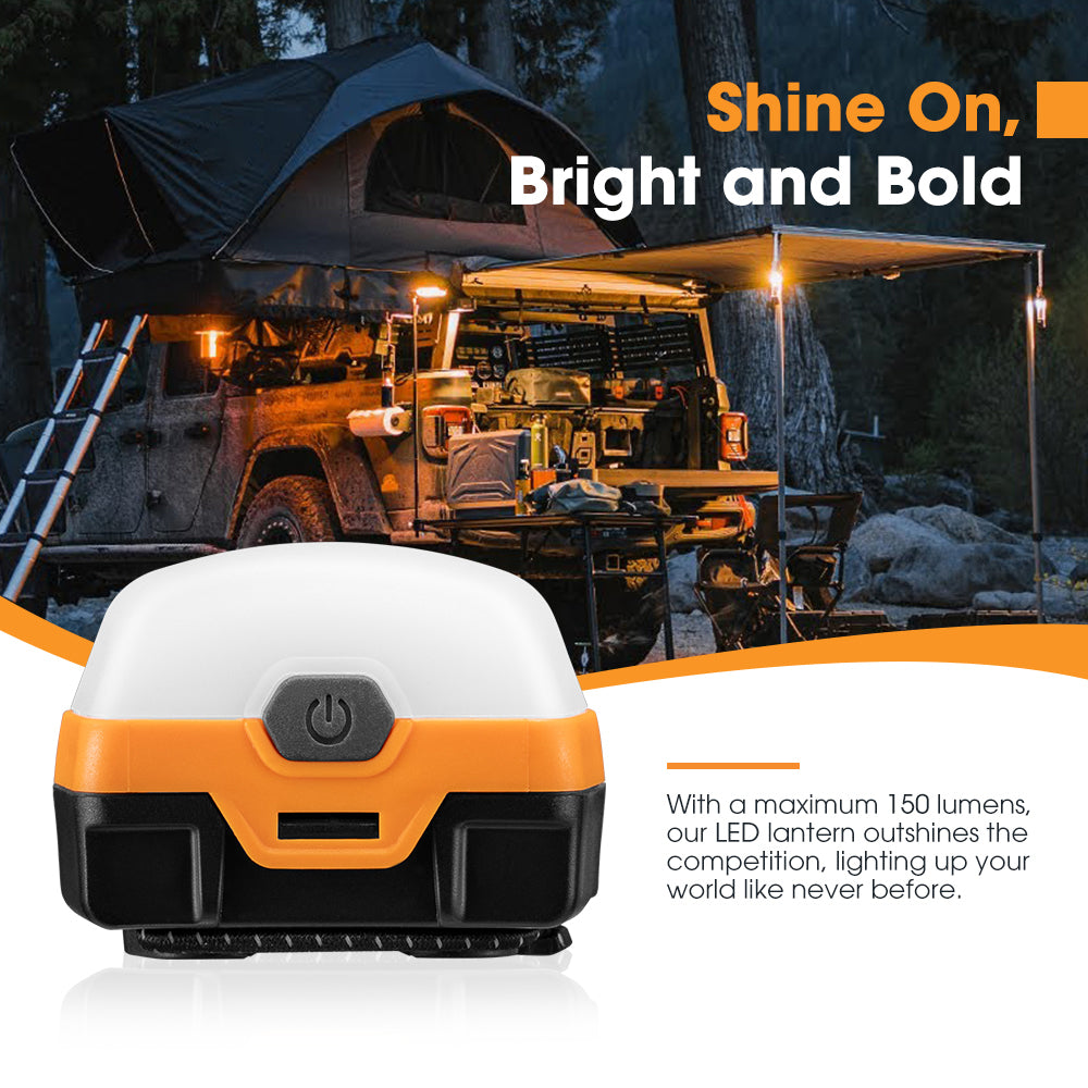 4Pcs LED Camping Lanterns Dual Color Rechargeable Camp Tent Light