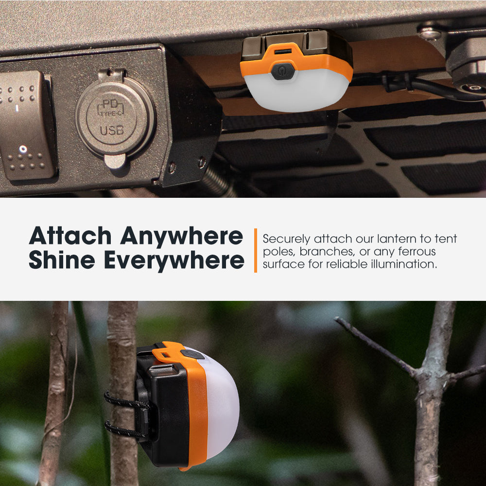 4Pcs LED Camping Lanterns Dual Color Rechargeable Camp Tent Light