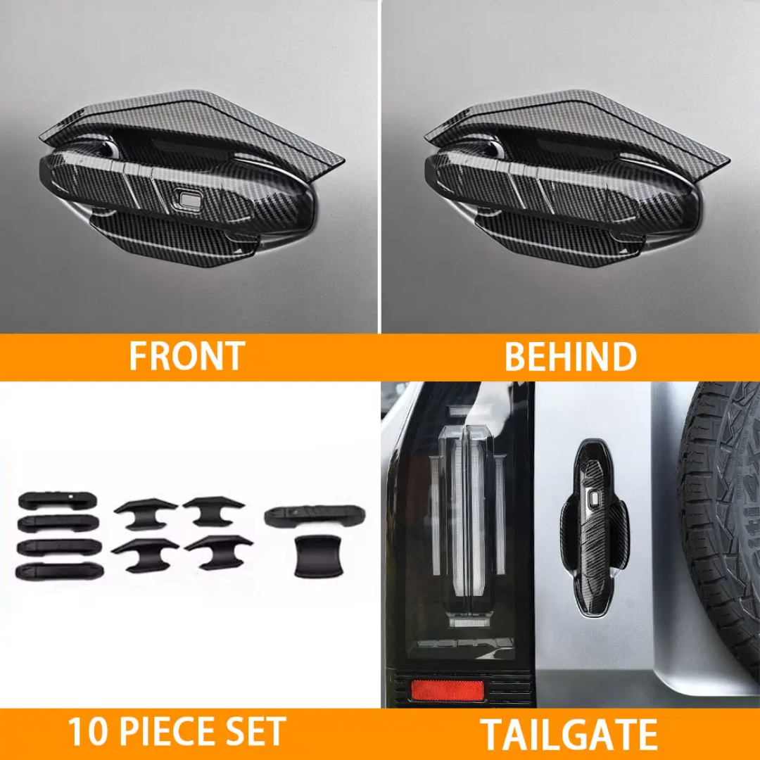10 Pcs door and trunck handle cover.