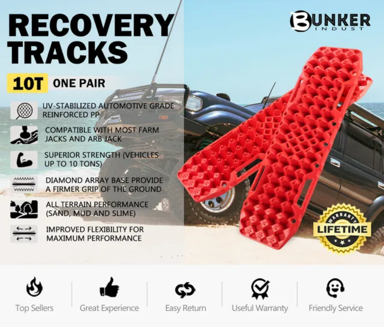 Multicolour offroaf recovery track