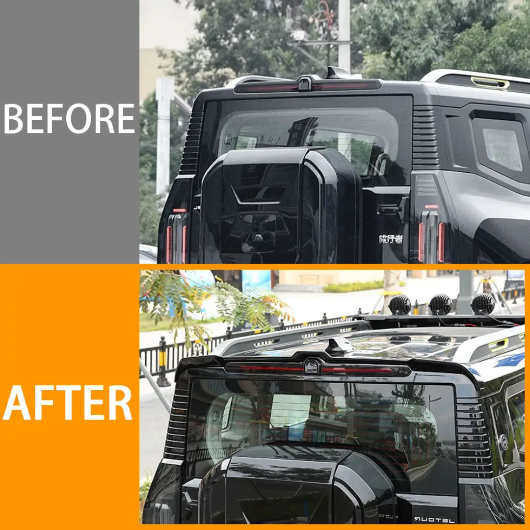 Jetour T2 rear spoiler glossy black