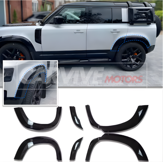 Fender Flares 6Pcs Landrover Defender Gloss Black