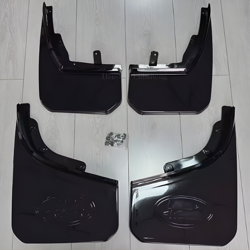 Landrover Defender Big Size Mud Guards (Matt black / Gloss Black)