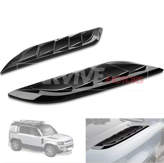 Landrover Defender Hood Vent Piano Black Cover