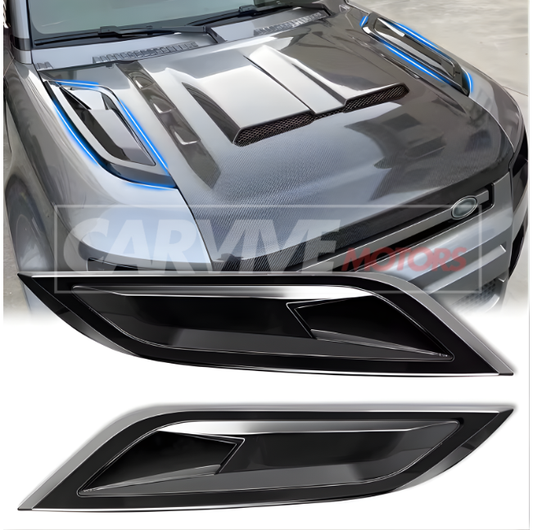 Landrover Defender Hood Vent Piano Black Cover Style 2