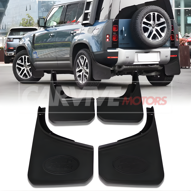 Landrover Defender Big Size Mud Guards (Matt black / Gloss Black)