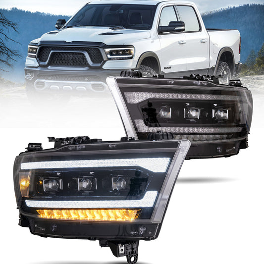 2019-2024 Ram 1500 LED/DRL Headlights