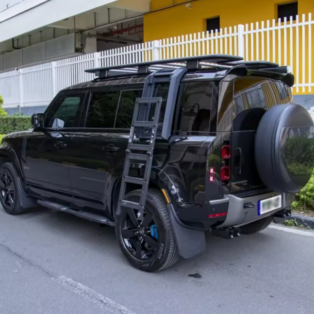 Landrover Defender Side Ladder Black Color