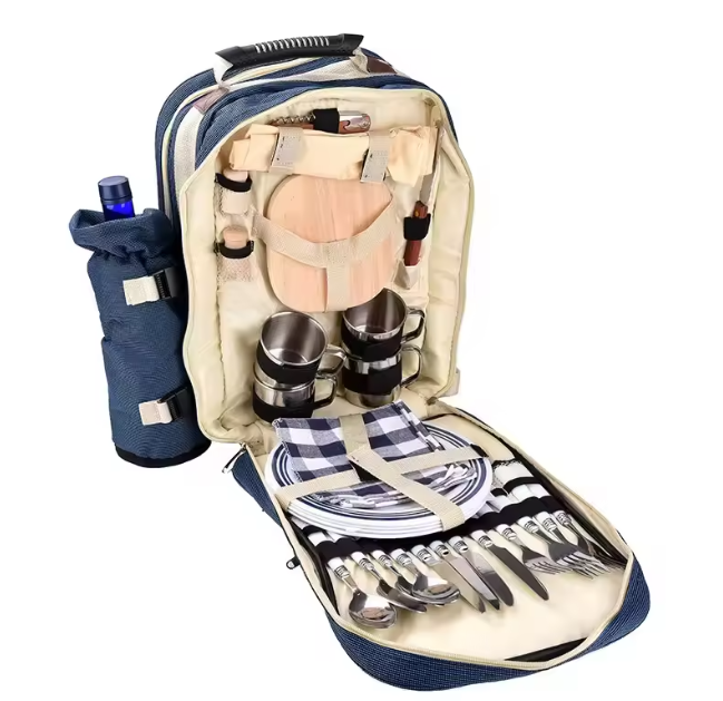 4-Person Portable Waterproof Oxford Camp Kitchen Set Outdoor Backpack