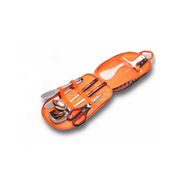 7-piece Kitchenware Set Camping Cookware Set Knife Kit Multi-function Stainless Steel