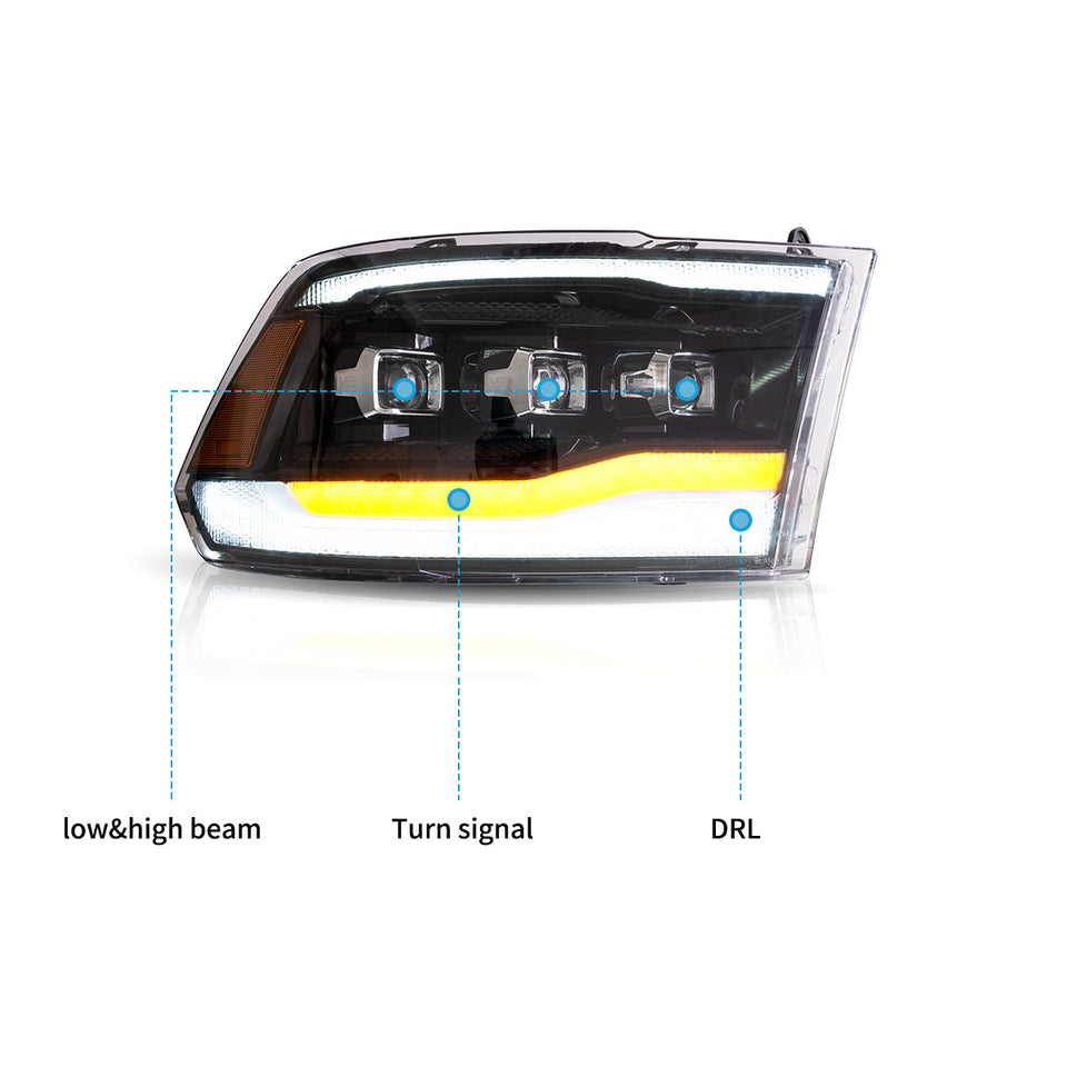 2009-2018 Ram 1500 2500 3500 LED Headlights